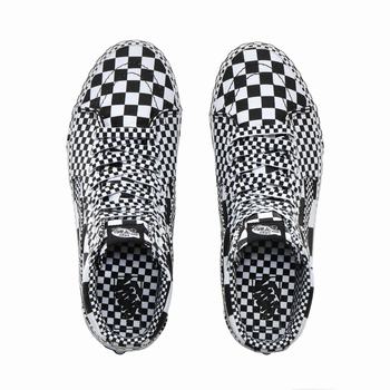 Damske Kotnikove Tenisky Vans All Over Checkerboard Sk8-Hi Čierne/Biele VA78AMKIC